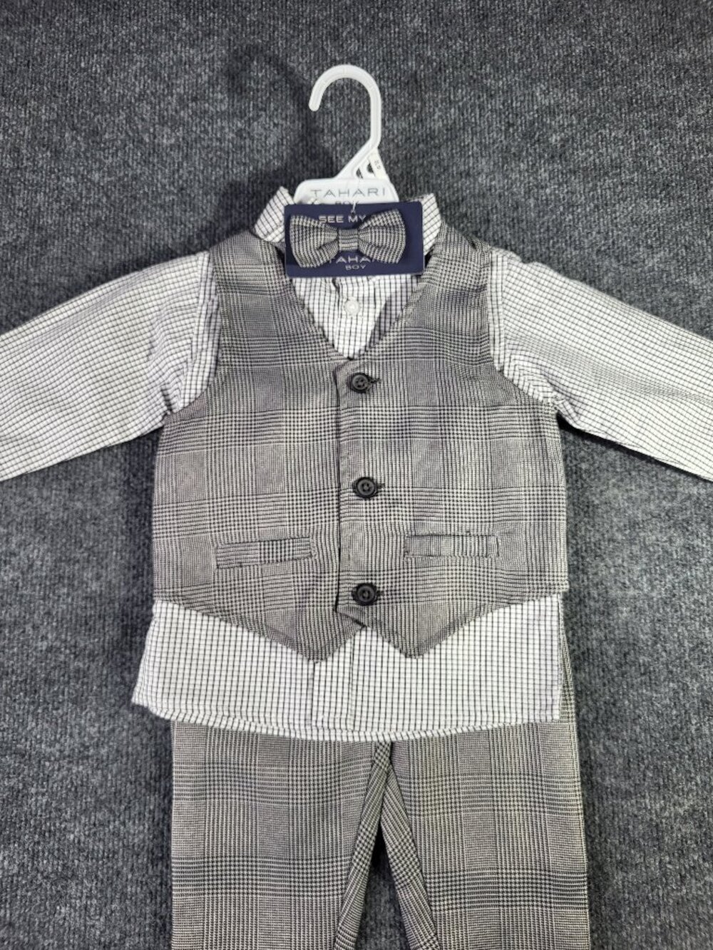 Infant Boys Tahari Btn Shirt, Vest & Bottoms 3PC Set Sizes 12Mth. - 24Mth.